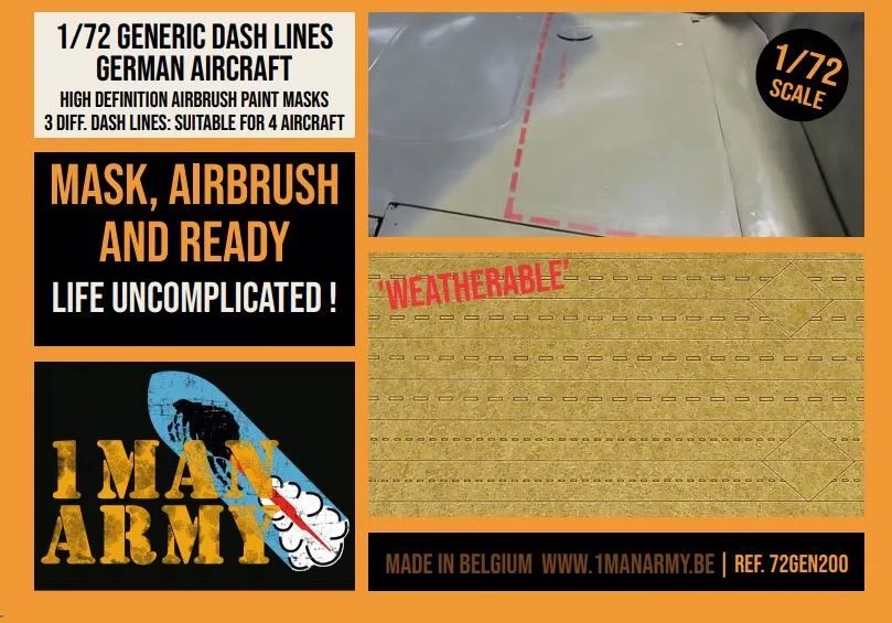 1/72 Generic Dash Lines German Aircraft Mask