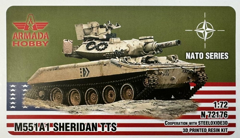 1/72 M551A1 Sheridan TTS (3D resin kit)