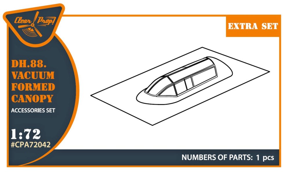 1/72 DH.88 Comet vacu canopy (CP)