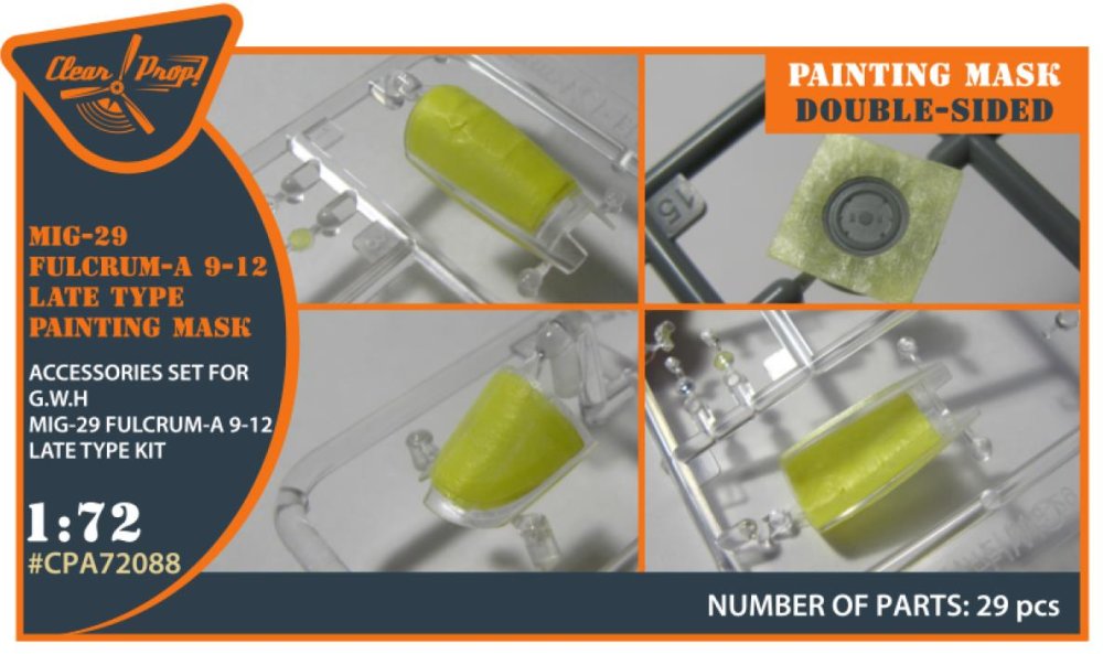 1/72 MiG-29 FULCRUM-A 9-12 late double-sided mask