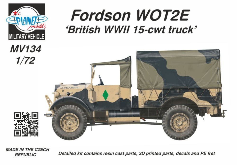 1/72 Fordson WOT2 E (15CWT) 'Wooden Cargo Bed'