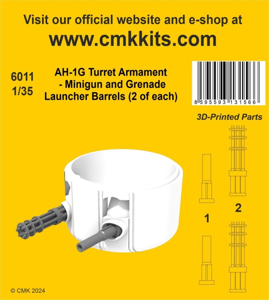 1/35 AH-1G Turret Armament (Minigun&Gren.Launcher)