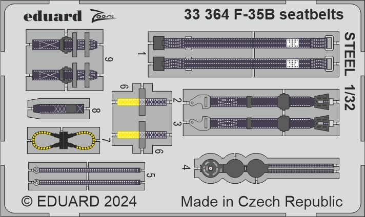 1/32 F-35B seatbelrs STEEL (TRUMP)