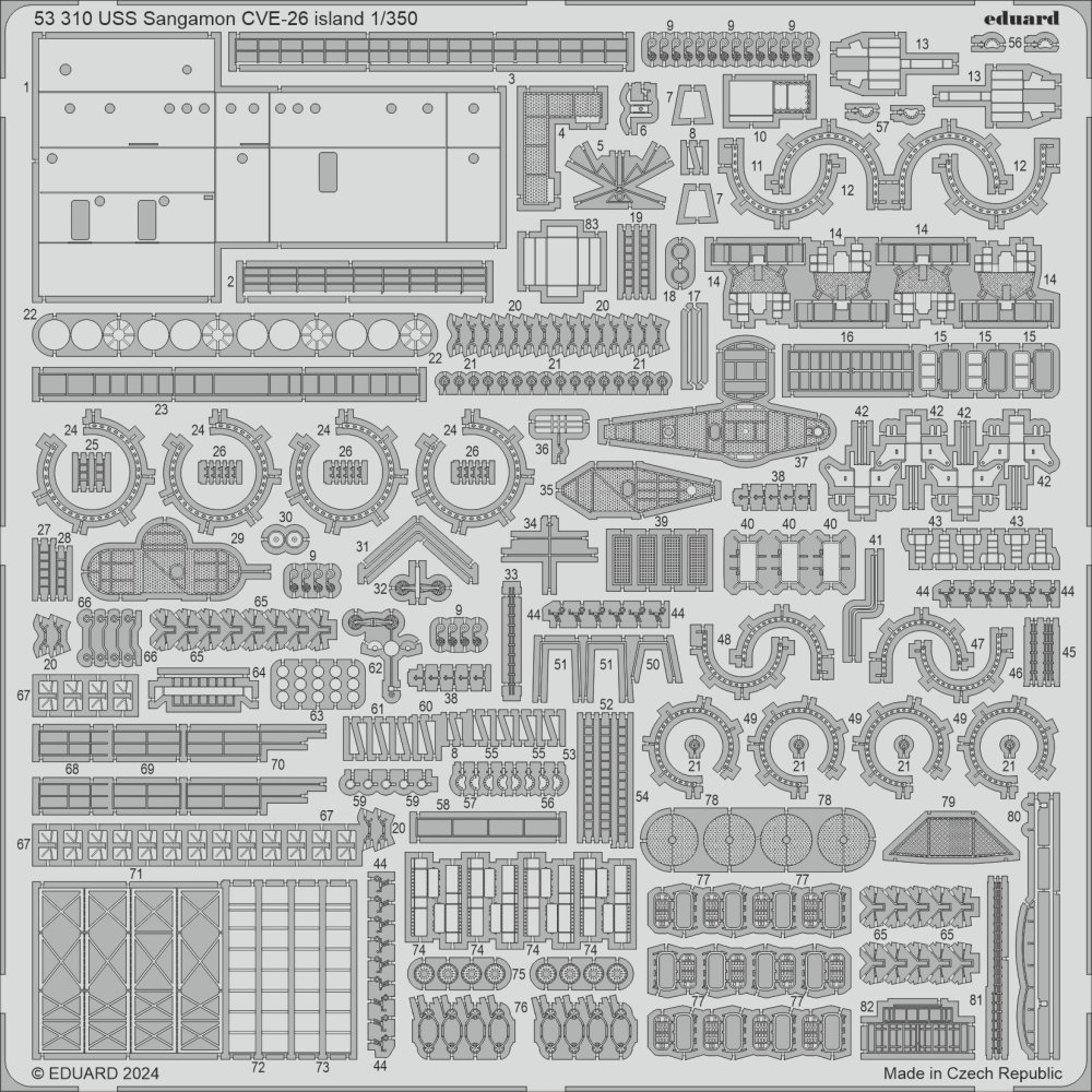 SET 1/350 USS Sangamon CVE-26 island (TRUMP)