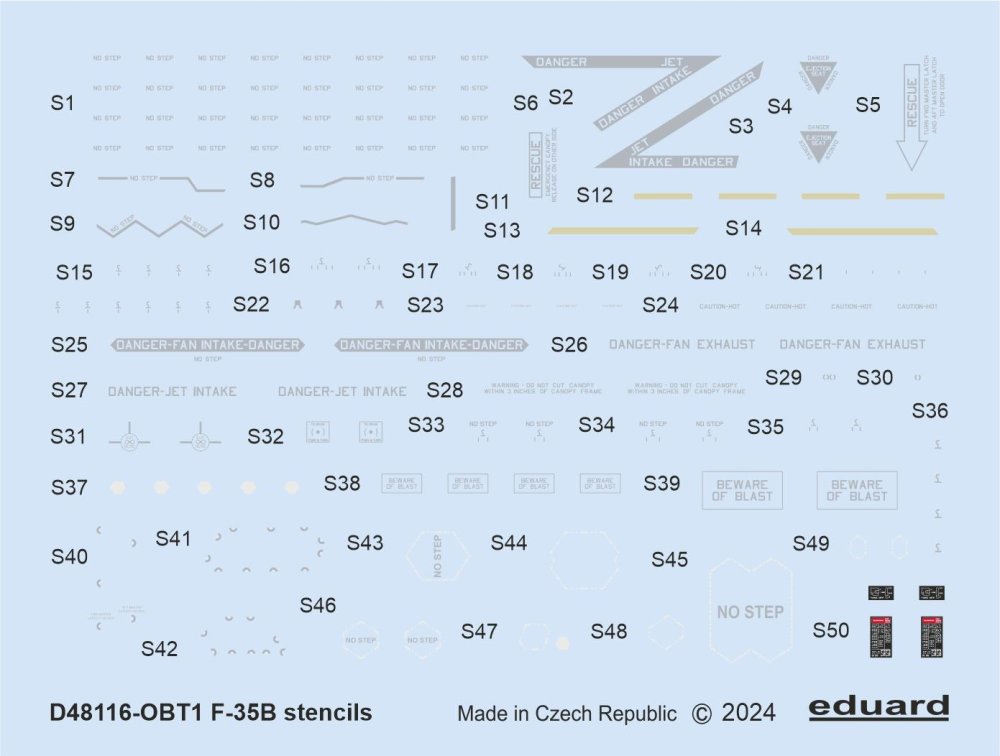 1/48 Decals F-35B stencils