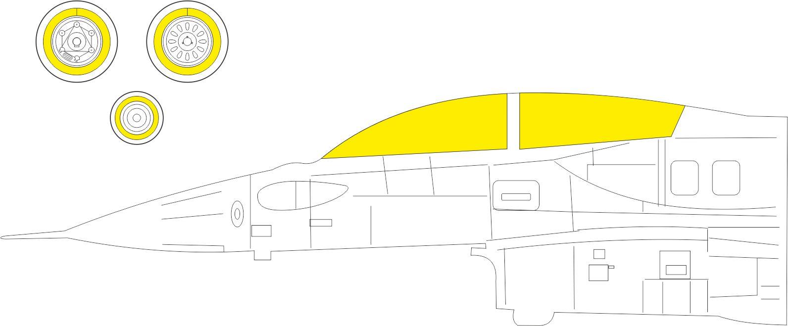 Mask 1/48 F-16D Block 30/40/50 TFace (KIN)