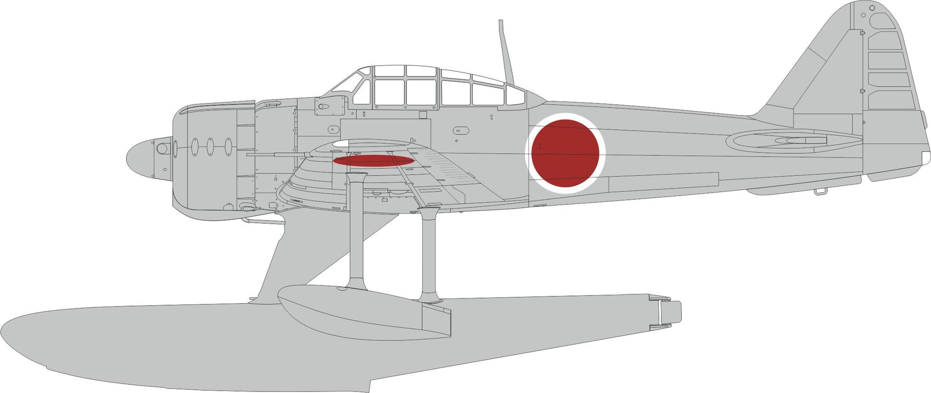 Mask 1/48 A6M2-N Rufe national insignia (EDU)