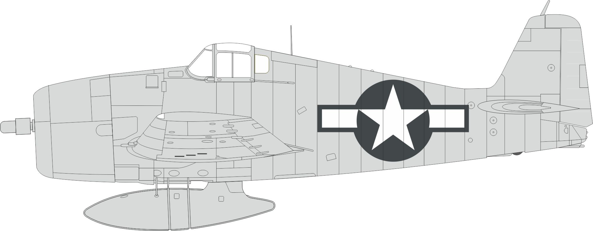 Mask 1/48 F6F-3 US national insignia (EDU)