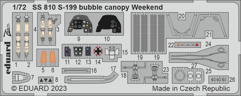 1/72 S-199 bubble canopy Weekend (EDU)