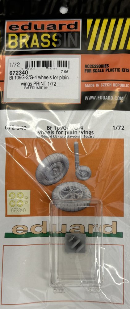 BRASSIN 1/72 Bf 109G-2/G-4 wheels for plain wings 