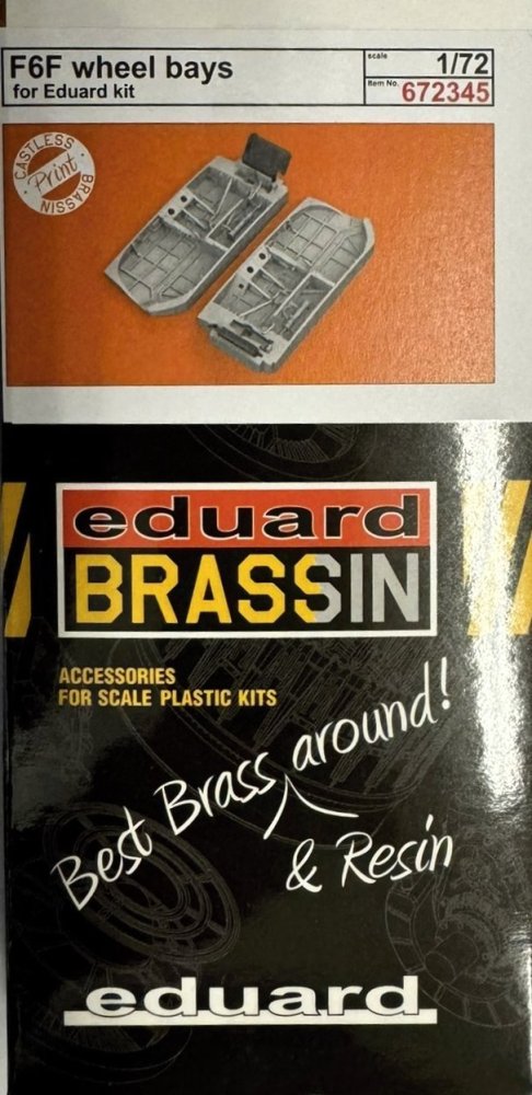 BRASSIN 1/72 F6F wheel bays PRINT (EDU)