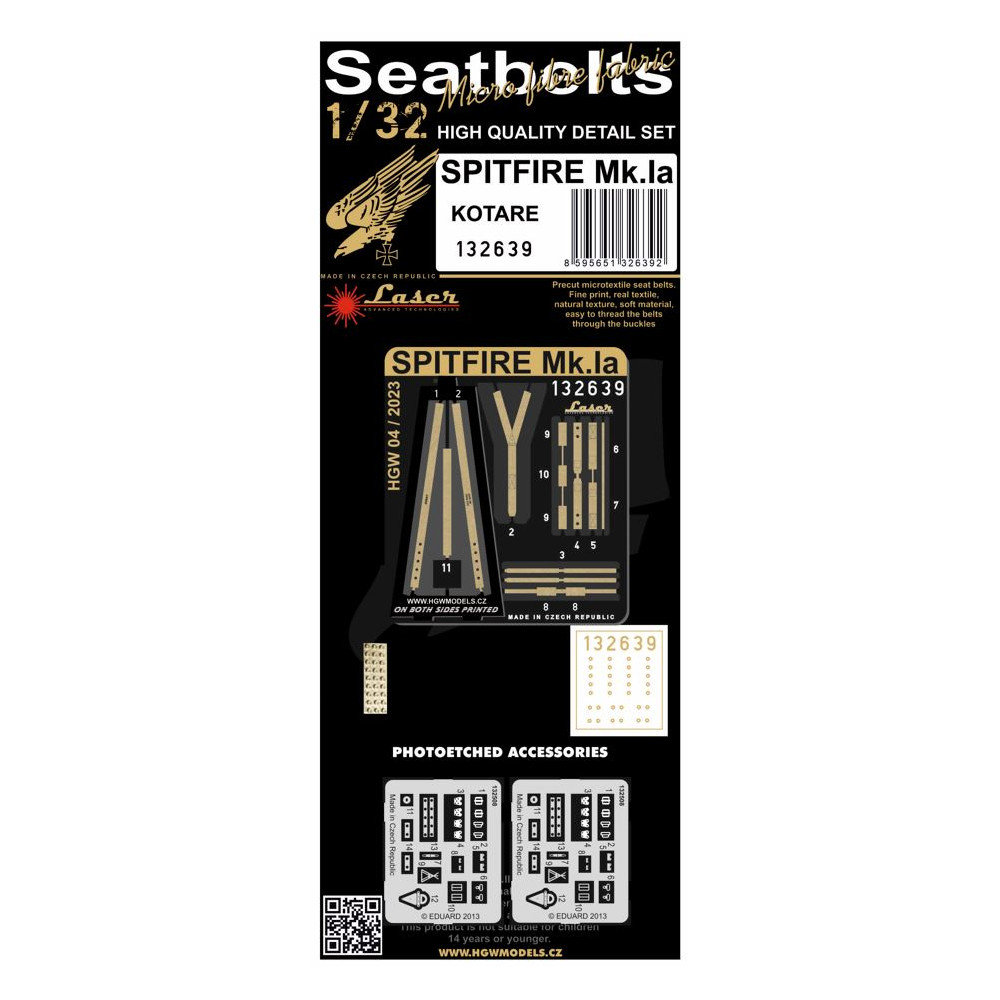 1/32 Seatbelts Spitfire Mk.Ia (laser)