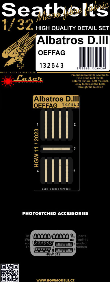 1/32 Seatbelts Albatros D.III OEFFAG (laser)