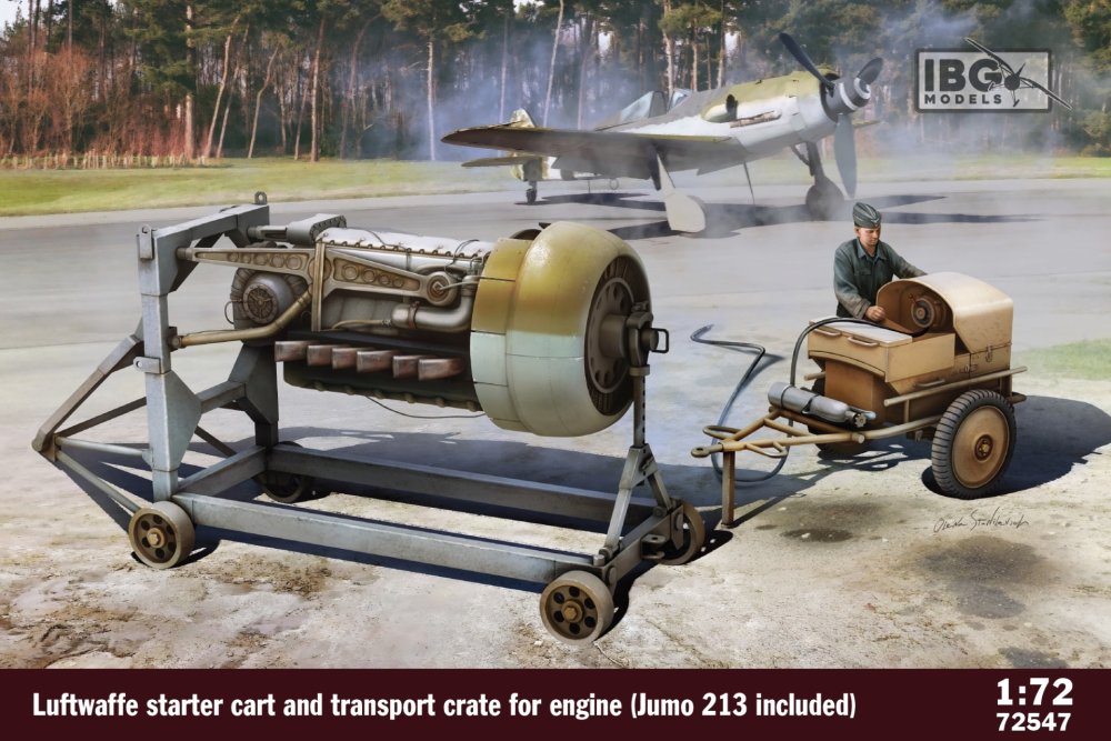 1/72 Luftwaffe Starter car & Transp.Crate Jumo 213