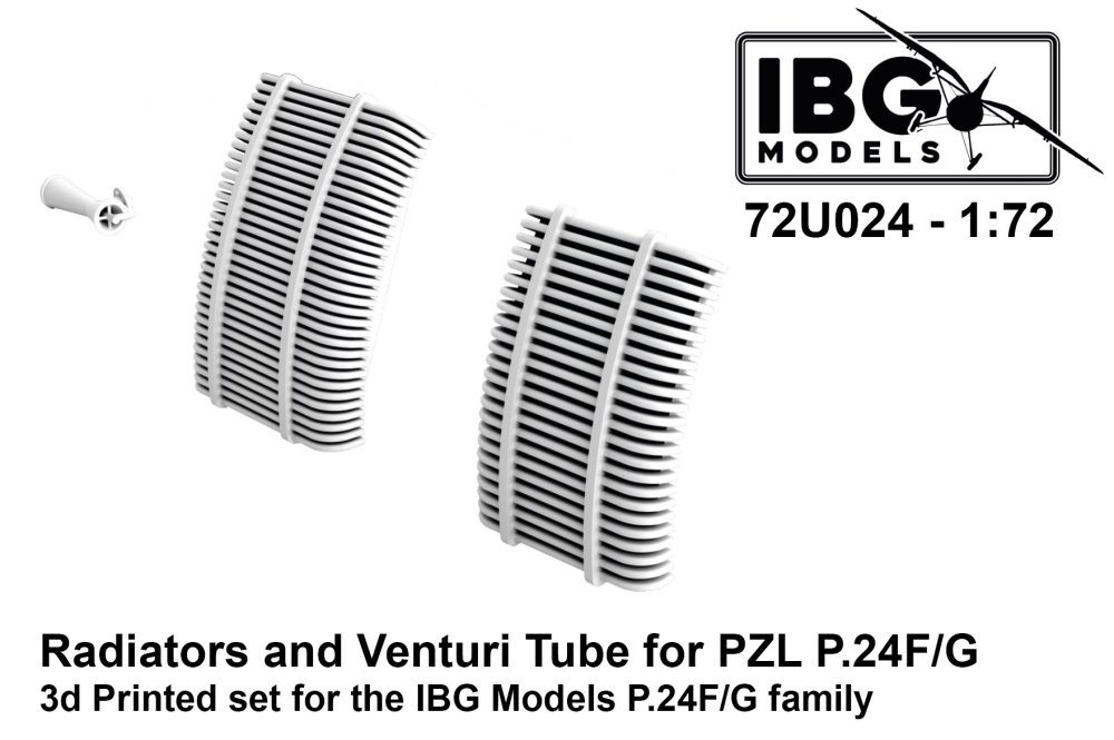 1/72 P.24F/G  Radiators & Venturi (3D-Pr.)