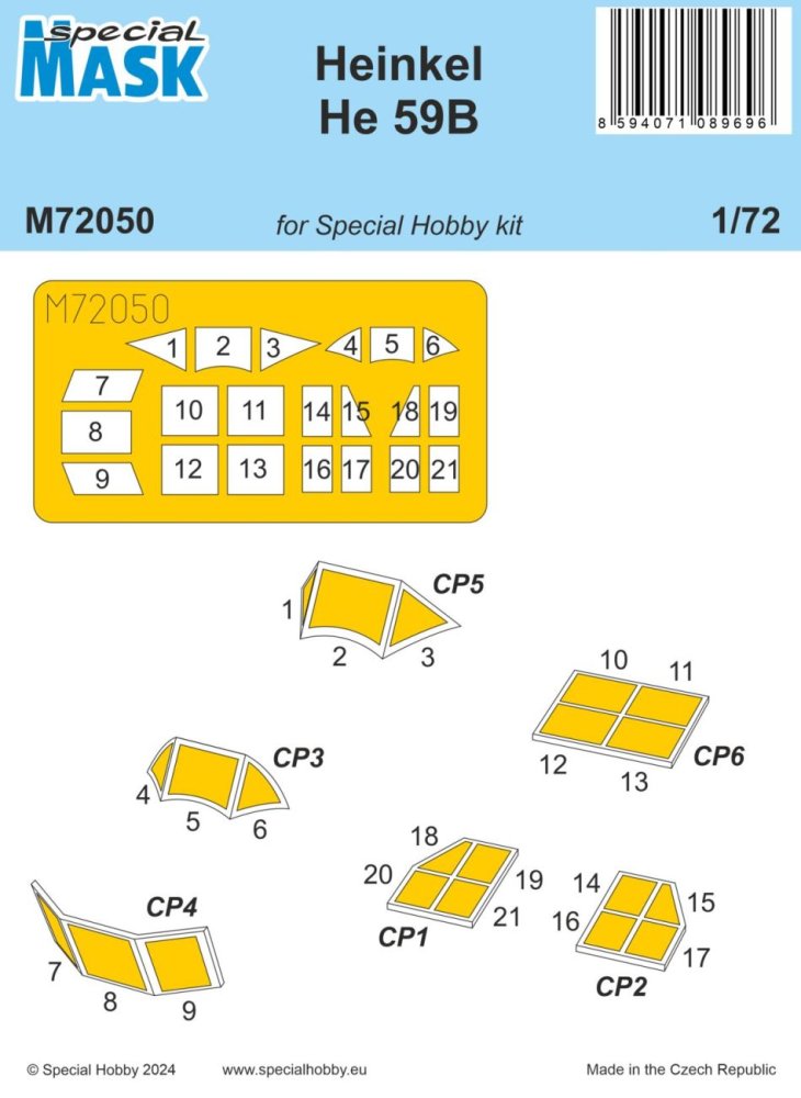 1/72 Mask for Heinkel He-59B (SP.HOBBY)