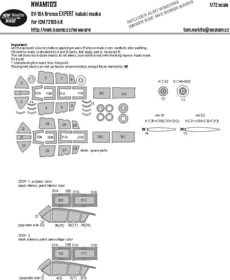 1/72 Mask OV-10A Bronco EXPERT (ICM 72185)