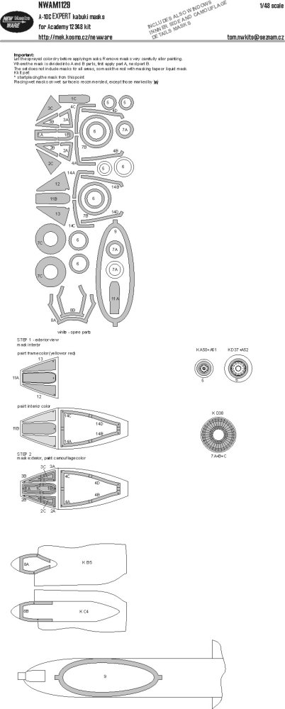 1/48 Mask A-10C EXPERT (ACAD 12348)