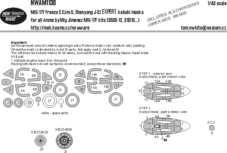 1/48 Mask MiG-17F Fresco C EXPERT (AMMO)