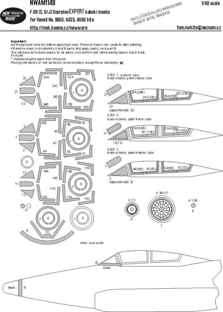 1/48 Mask F-89(C, D/J) Scorpion EXPERT (REV)