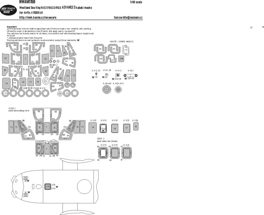 1/48 Mask W. Sea King HAS.1/5/HU.5 ADVANCED (AIRF)