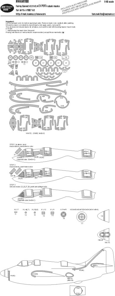 1/48 Mask Fairey Gannet AS.1/AS.4 EXPERT (AIRF)