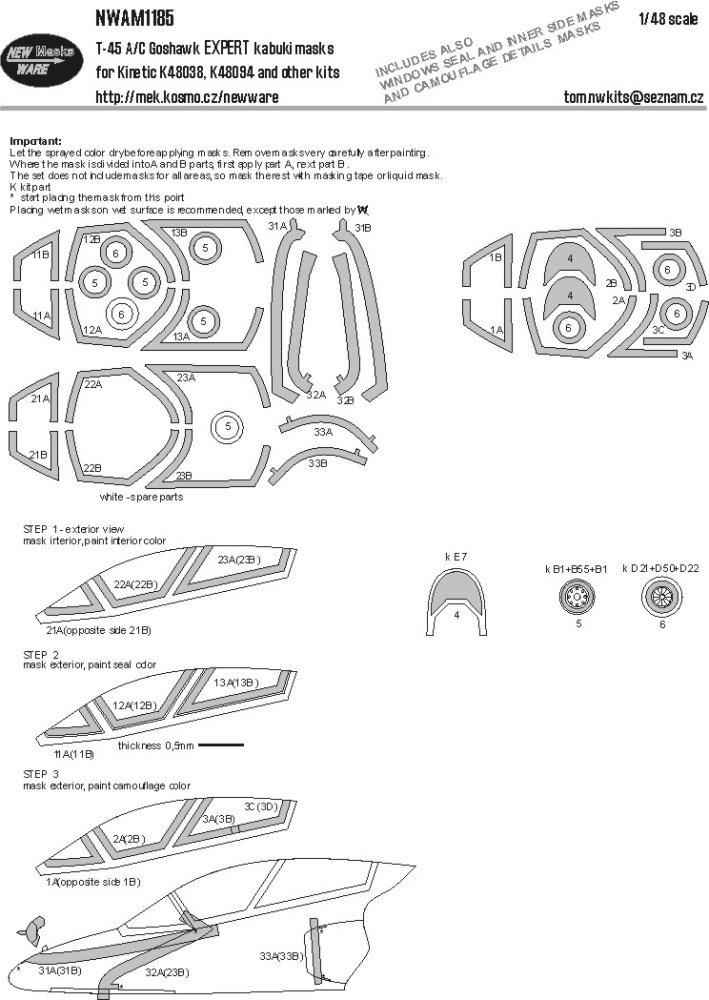 1/48 Mask T-45A/C Goshawk EXPERT (KIN)