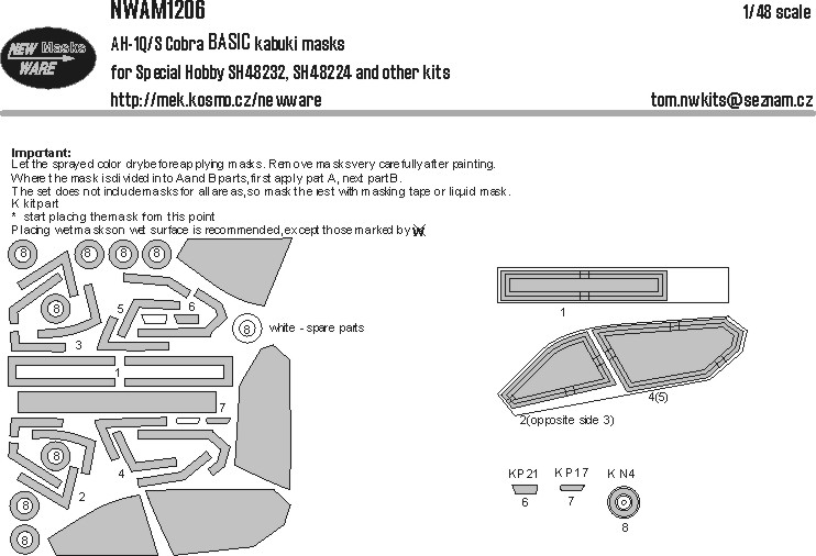 1/48 Mask AH-1Q/S Cobra BASIC (SP.HOB.)