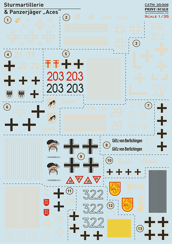 1/35 Sturmartillerie & Pancerjager 'Aces' (decal)