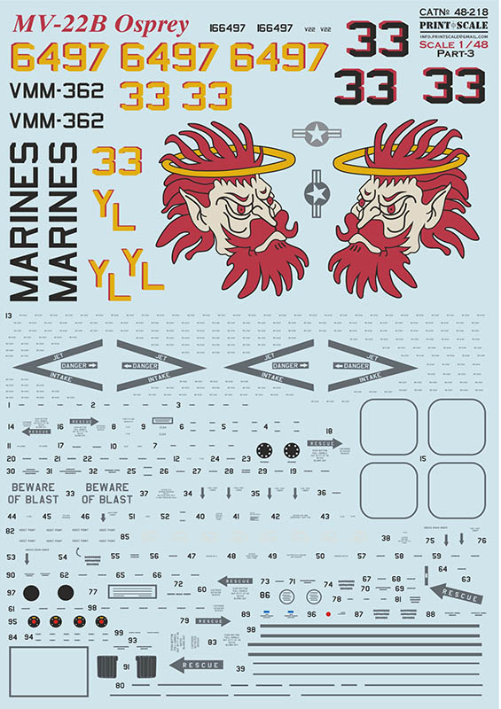 1/48 MV-22B Osprey - Part 3 (wet decal)