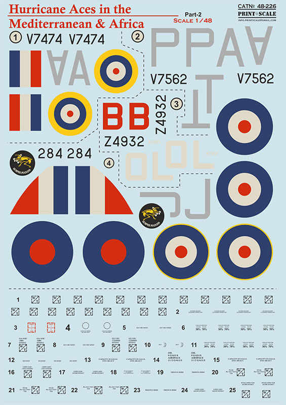 1/48 Hurricane Aces MTO and Africa - Pt.2 (decal)