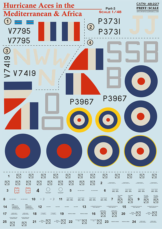 1/48 Hurricane Aces MTO and Africa - Pt.3 (decal)