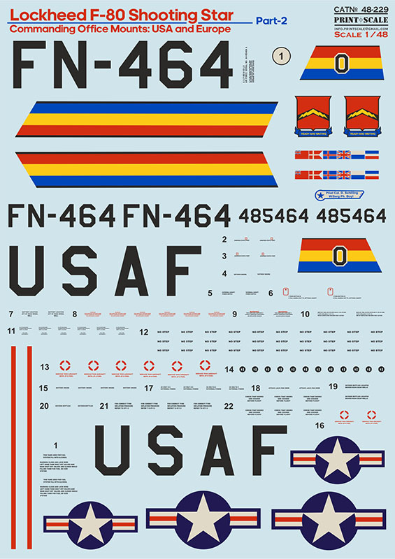 1/48 Lockheed F-80 Shooting Star - Part 2 (decal)