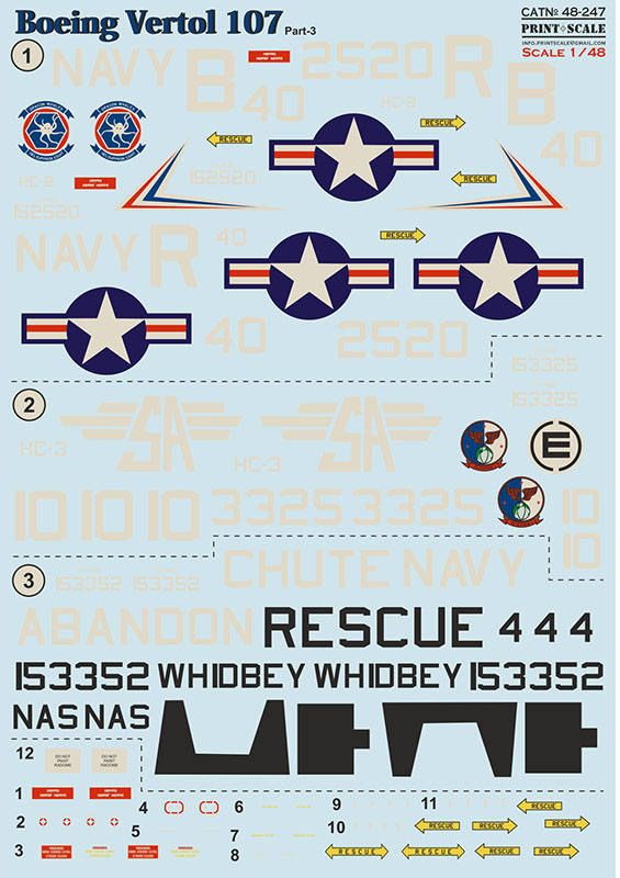 1/48 Boeing-Vertol 107 - Part 3 (wet decal)