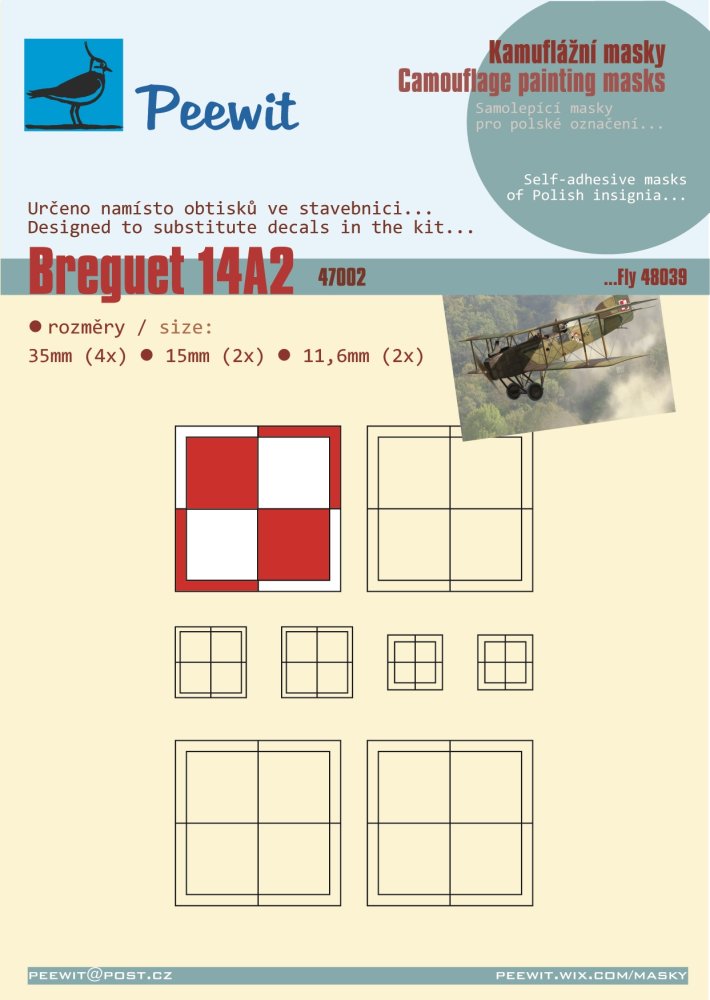 1/48 Camouflage mask Breguet 14A2 PL (FLY)