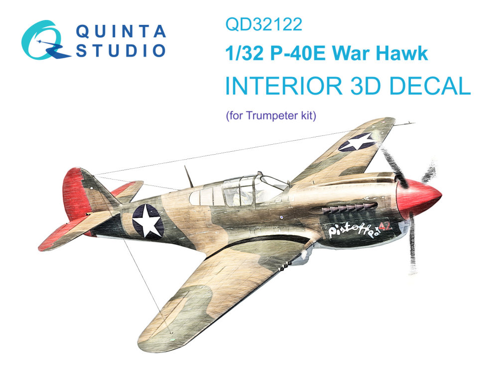 1/32 P-40E War Hawk 3D-Print.&col.Interior (TRUMP)