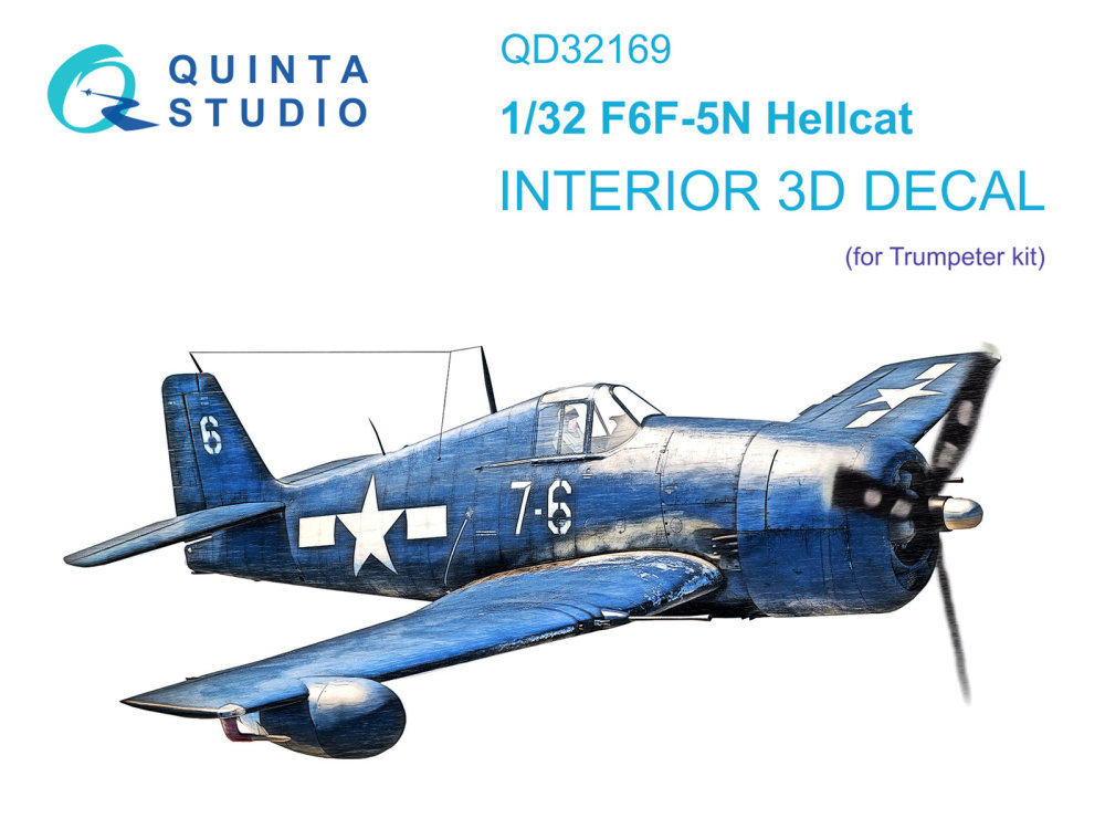 1/32 F6F-5N Hellcat 3D-Print.&col.Interior (TRUMP)