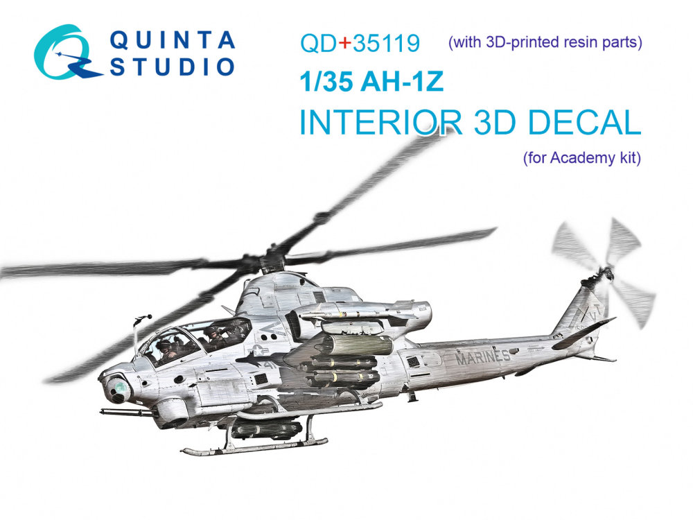 1/35 AH-1Z 3D-Print.&col.Interior (ACAD)