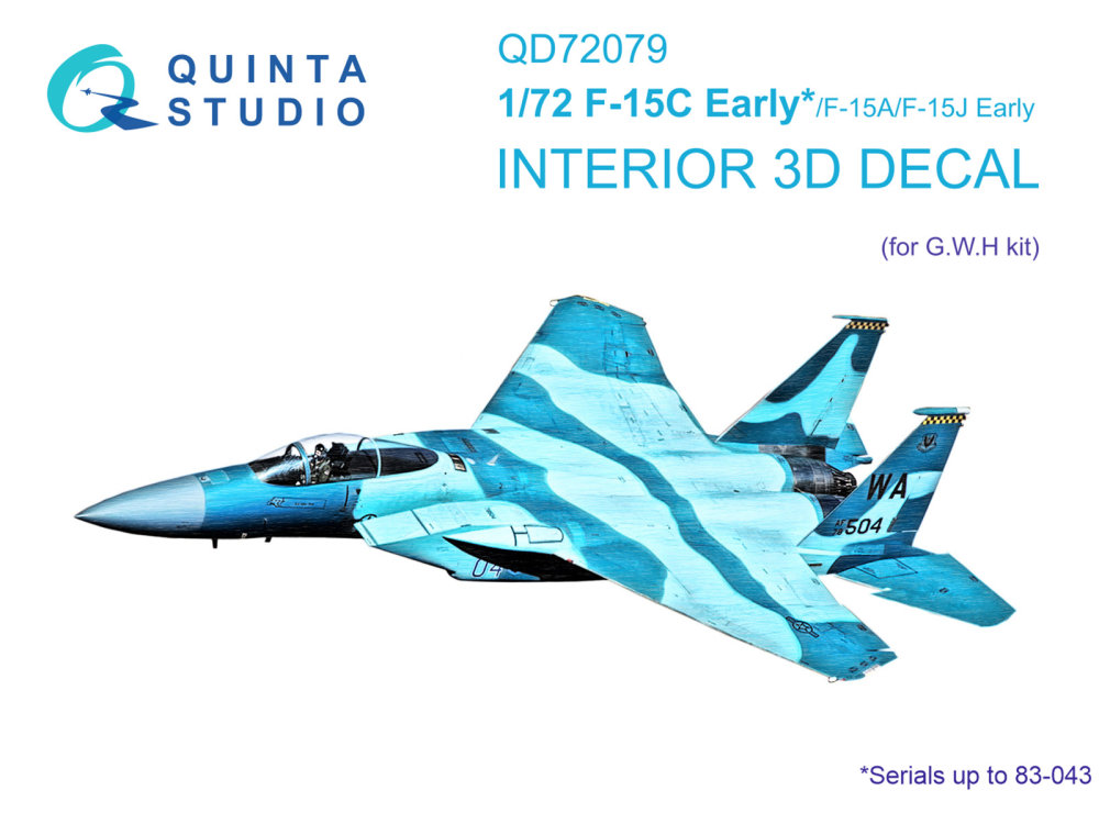 1/72 F-15C Early/F-15A/F-15J early 3D-Pr.&col.Int.