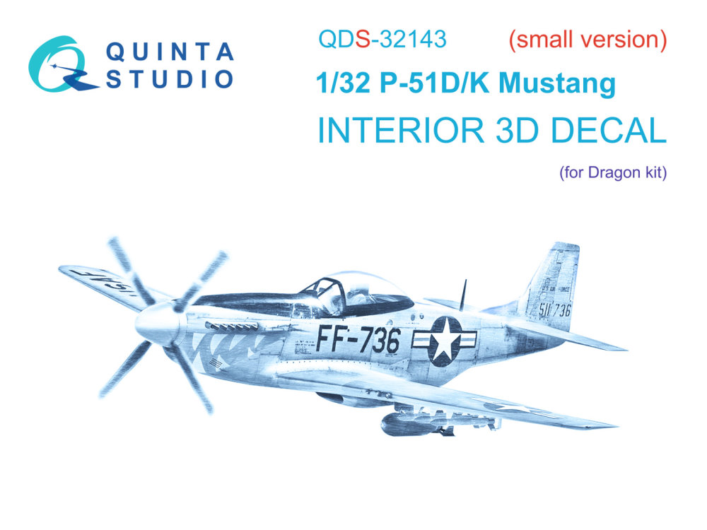 1/32 P-51D/K Mustang 3D-Print.&col.Interior (DRAG)