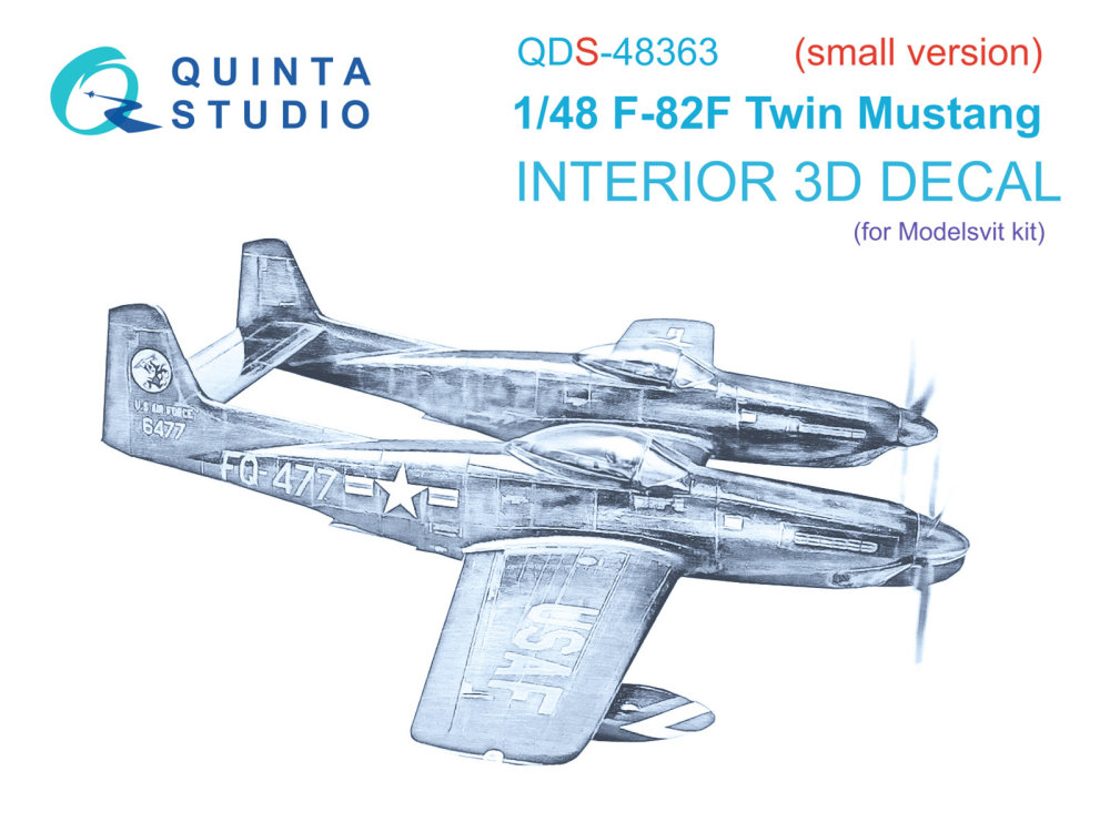 1/48 F-82F Twin Mustang 3D&colour.Interior SMALL