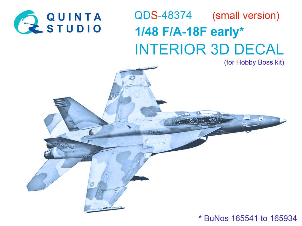 1/48 F/A-18F early 3D-Print.&col.Interior (HOBBYB)