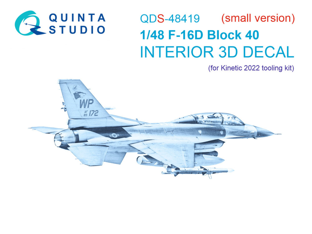 1/48 F-16D block 40 3D-Print.&col.Int. (KIN 2022)