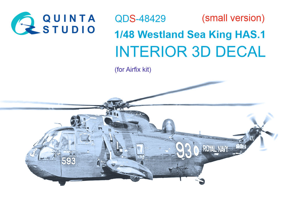 1/48 Westland Sea King HAS.1 3D-Print.&col.Inter.