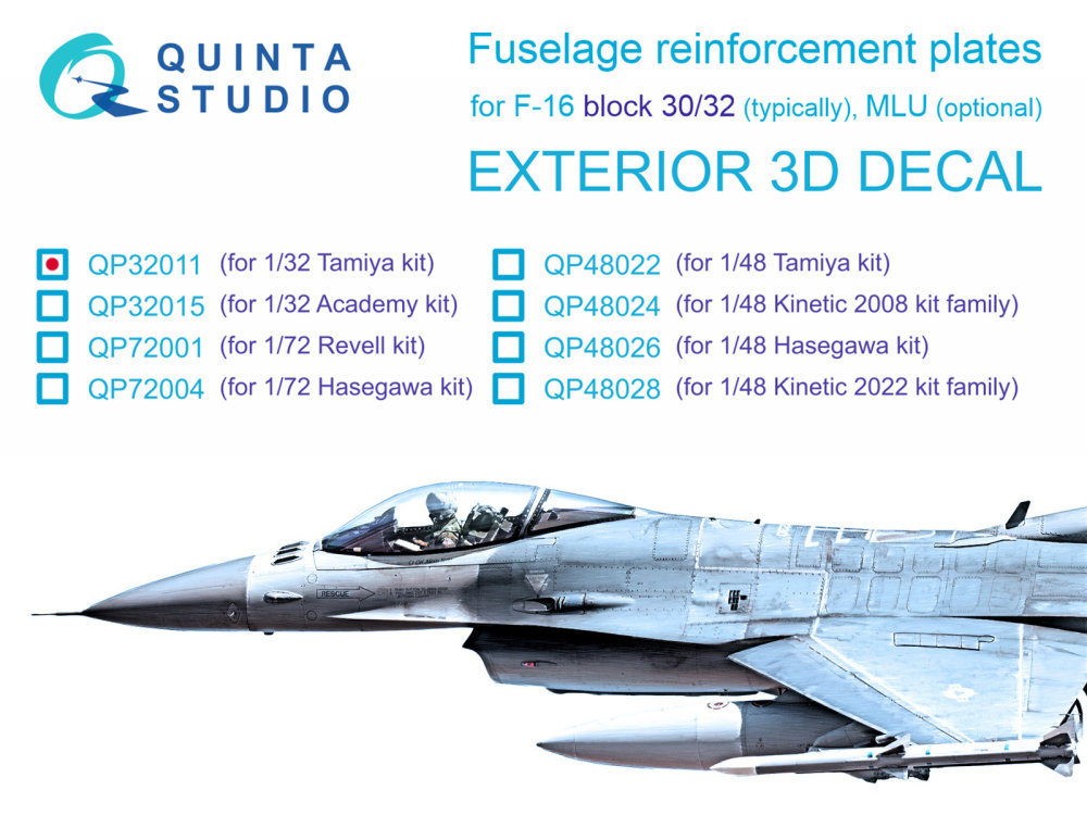 1/32 F-16 block 30/32 reinforcement plates (TAM)