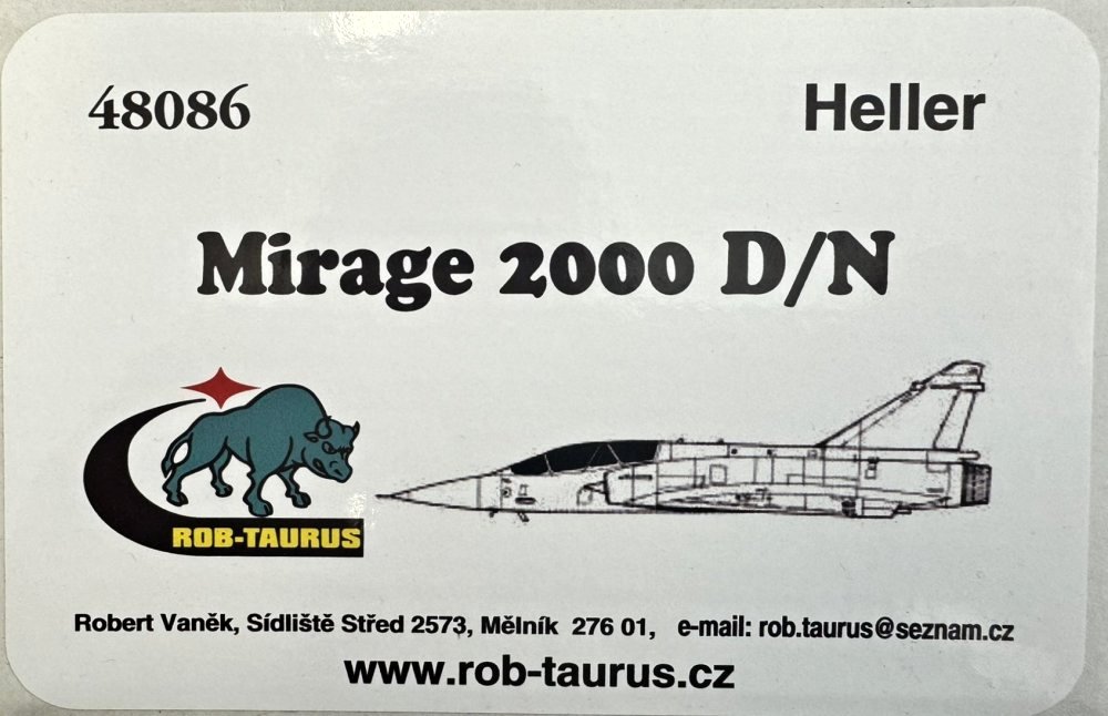 1/48 Vacu Canopy Mirage 2000 D/N (HELLER)