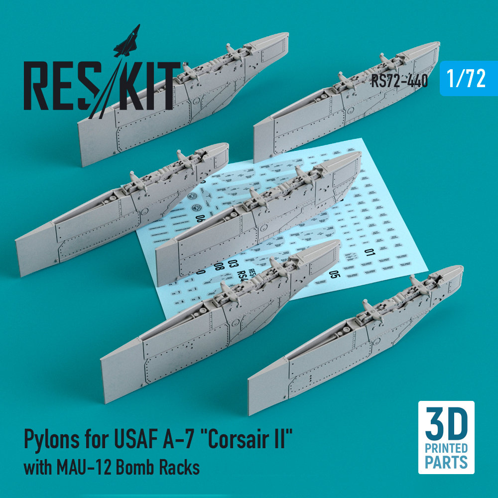 1/72 Pylons for USAF A-7 'Corsair II' w/ MAU-12