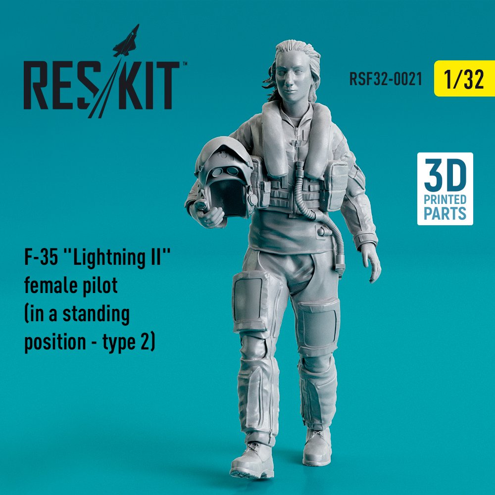 1/32 F-35A Lightning II female pilot standing 2