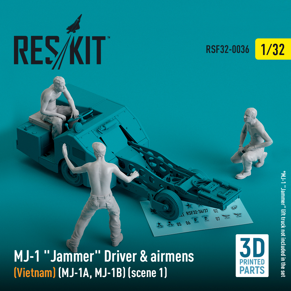 1/32 MJ-1 Driver&airmens (Vietnam) scene 1 (3 pcs)