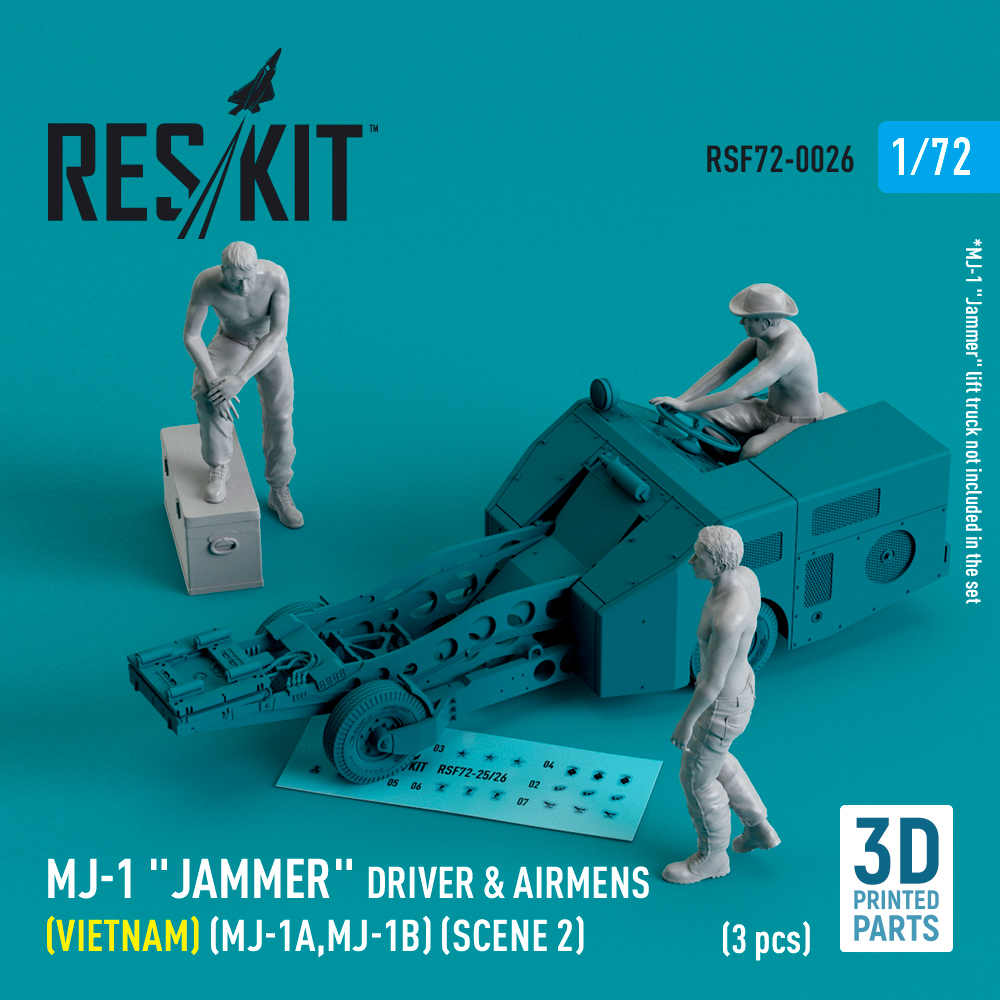 1/72 MJ-1 Driver&airmens (Vietnam) scene 2 (3 pcs)